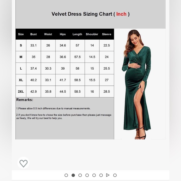 Long sleeve formal maternity gown - Picture 4 of 6